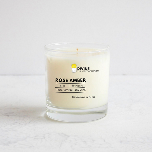 Rose Amber soy wax candle